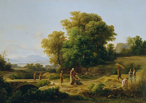 Ideale Landschaft mit Boas und Ruth, 1859, Károly Markó
