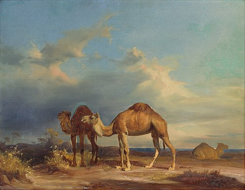 Camels in a Southern Landscape, 1835, Károly Markó