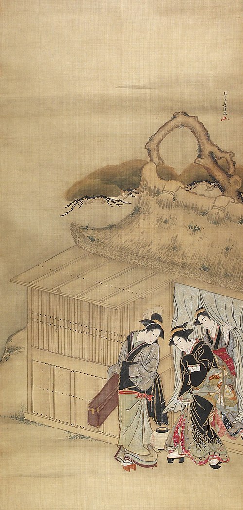 Geisha On Her Way to a Night-time Assignation, 1784, Santō Kyōden