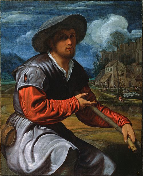 Shepherd with a Flute, 1540, Giovanni Gerolamo Savoldo