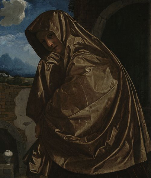 Saint Mary Magdalene at the Sepulchre, 1530, Giovanni Girolamo Savoldo