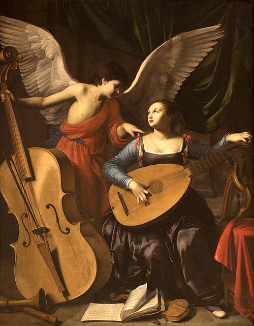 Sainte Cécile et l'Ange, 1610, Carlo Saraceni