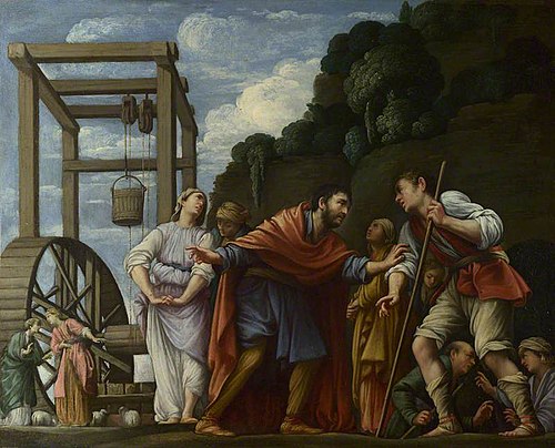 Moïse défendant les sœurs de Jéthro, 1609, Carlo Saraceni