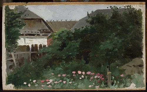 Cottage in the garden in Przełęk, 1909, Zdzisław Jasiński