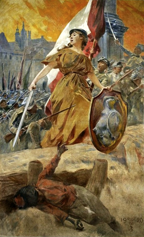 Allegory of Victory in 1920 (Forward Warsaw)., 1920, Zdzisław Jasiński