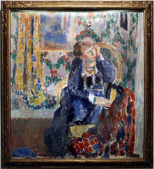 The lady with the yellow necklace; interior D, 1912, Rik Wouters