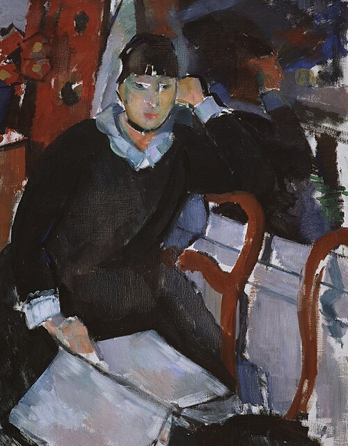 Femme assise près de la fenêtre ou Portrait de Nel Deurinckx, l’épouse de l’artiste, 1915, Rik Wouters