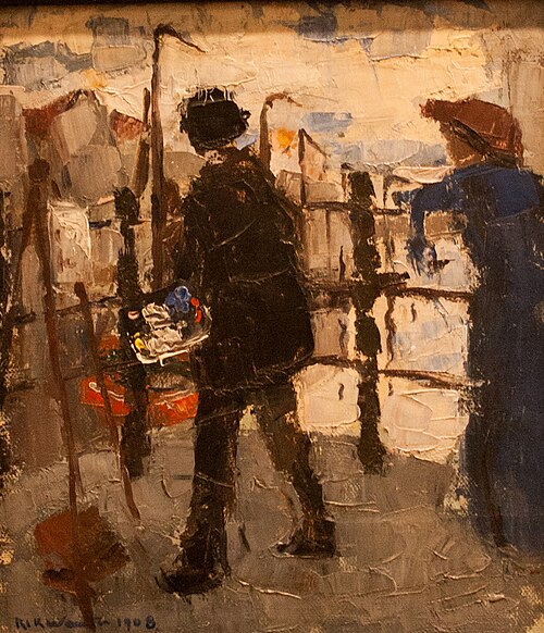 The Painter on the Hoogbrug in Mechelen, 1908, Rik Wouters