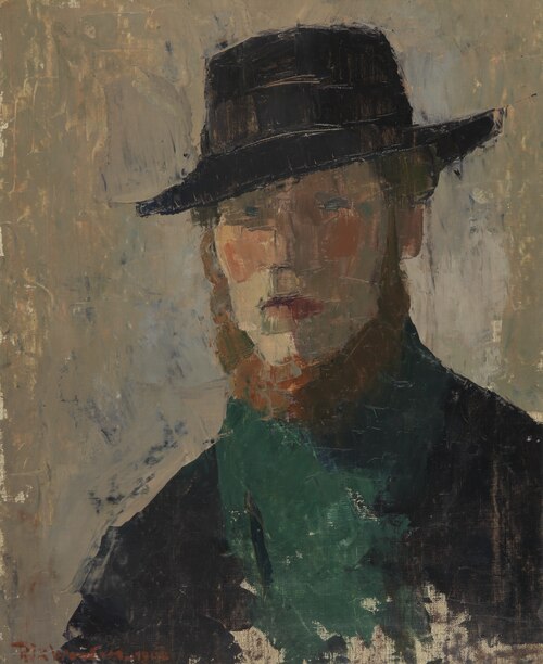 Self Portrait in Black Hat, 1908, Rik Wouters