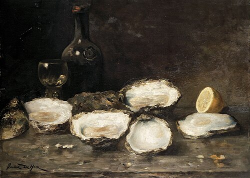Nature morte aux huitres, , Louise De Hem