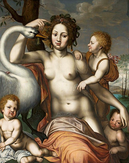 Leda avec le cygne et enfants, 1530, Vincent Sellaer
