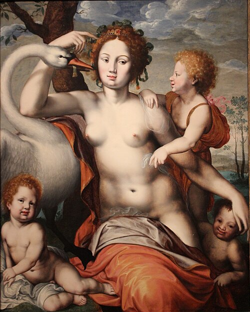 Léda et le cygne, 1540, Vincent Sellaer