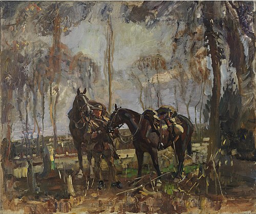 On the Edge of the Wood, 1918, Alfred Munnings
