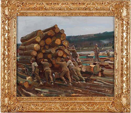 Moving the Truck Another Yard, 1918, Alfred Munnings