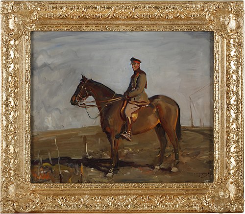 Major General the Right Honourable J.E.B. Seely, CB, CMG, DSO, on his Charger "Warrior", 1910, Alfred Munnings