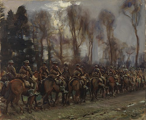 Fort Garrys on the March (I), 1910, Alfred Munnings