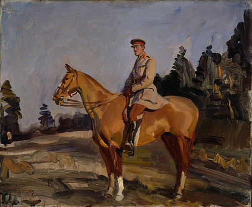 Brigade Major Geoffrey Brooke DSO, 1916, Alfred Munnings