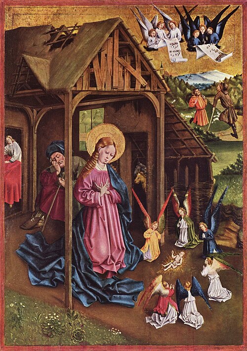 Marienfelder Altar: Adoration of the Child, 1457, Johann Koerbecke