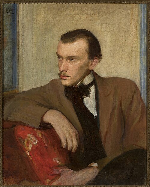 Portrait of Włodzimierz Perzyński, writer, 1901, Wojciech Weiss