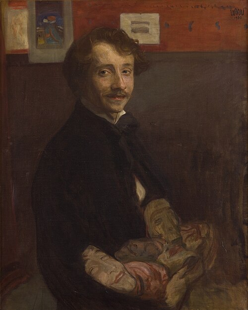 Self-Portrait with Masks, 1900, Wojciech Weiss