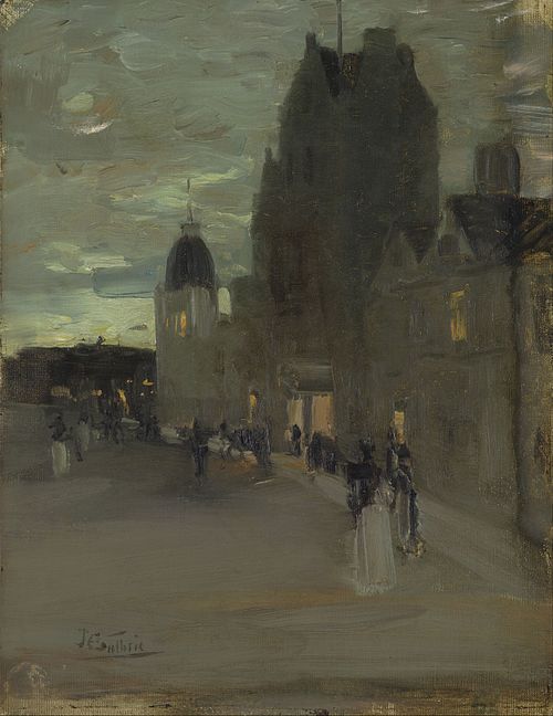Street in Oban, Night, 1890, James Guthrie