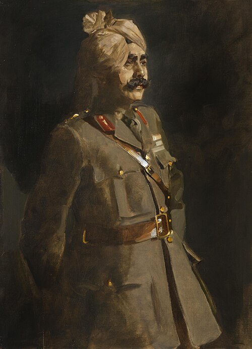 Sri Ganga Singh Bahadur, the Maharaja of Bikaner, 1880 - 1943. Statesman (Study for portrait in Stat, 1920, James Guthrie