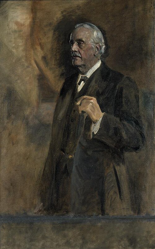 Arthur James Balfour, 1st Earl of Balfour, 1848 - 1930. Statesman. (Study for portrait in Statesman , 1920, James Guthrie