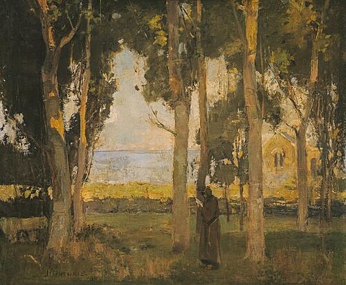 In a Monastery Garden, 1884, James Guthrie