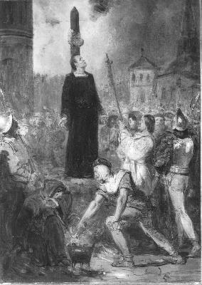Anno 1525. The martyrdom of Jan de Bakker, 1867, Johannes Hinderikus Egenberger
