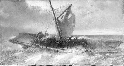 Anno 1711. Jan Willem Friso verdrinkt bij de Moerdijk, 1867, Johannes Hinderikus Egenberger