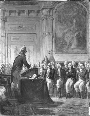 Anno 1796. De opening der Nationale Vergadering door Pieter Paulus, 1867, Johannes Hinderikus Egenberger