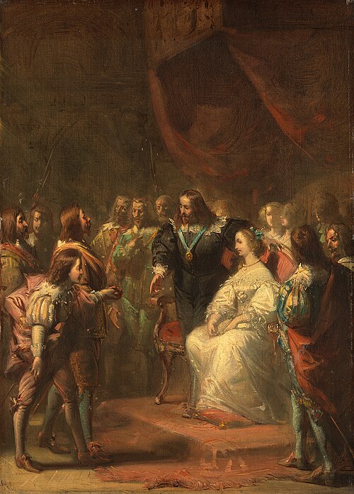 Anno 1641. Tromp stelt de jonge prins Willem van Oranje aan koning Karel I van Engeland voor, 1850, Johannes Hinderikus Egenberger