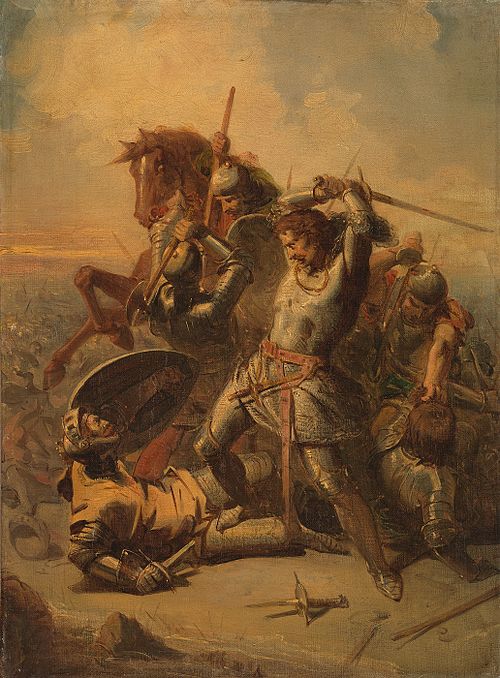 Anno 1345. Graaf Willem IV van Holland sneuvelt bij Warns, 1850, Johannes Hinderikus Egenberger