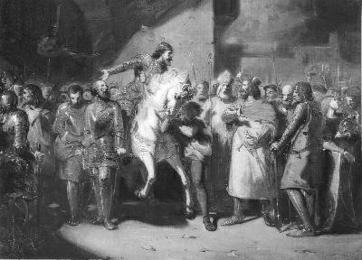 Anno 1252. Gijsbrecht van Amstel en Herman van Woerden worden in krijgsgevangenschap naar Utrecht ge, 1867, Johannes Hinderikus Egenberger