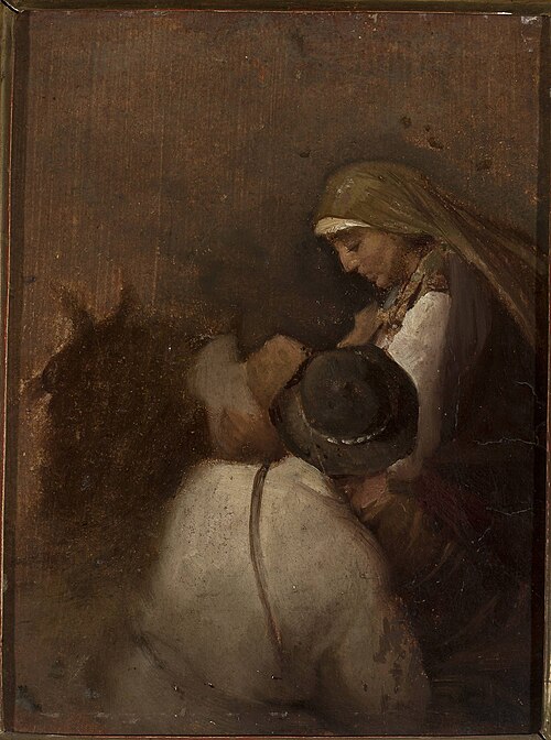 Holy Family flight to Egypt, 1870, Aleksander Kotsis