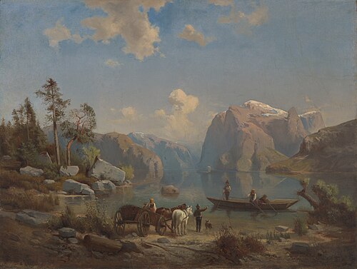 Mountain Landscape with a Lake, 1860, Aleksander Kotsis