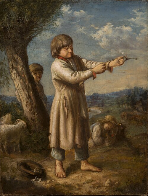 Boy Shooting with a Key, 1863, Aleksander Kotsis