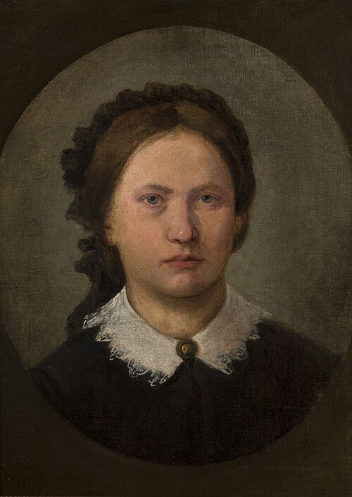 Portrait of the Artist's Sister, Karolina, 1861, Aleksander Kotsis