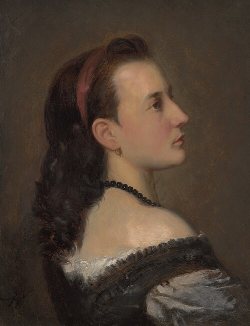 Portrait of a Young Lady, 1870, Aleksander Kotsis