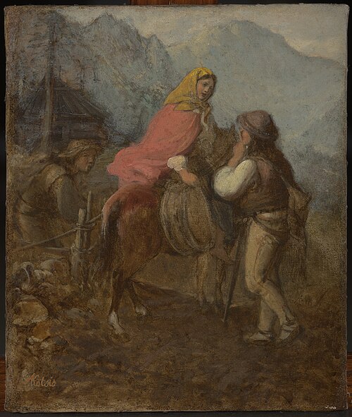A Highlander Woman on Horseback, , Aleksander Kotsis