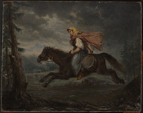 Highlander Woman on Horseback, 1872, Aleksander Kotsis