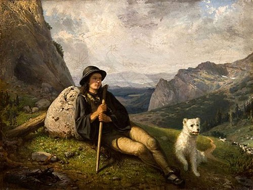 Juhas na pastwisku, 1868, Aleksander Kotsis