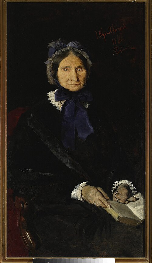 Portrait of Mrs. Falińska, artist's grandmother, 1880, Leon Wyczółkowski