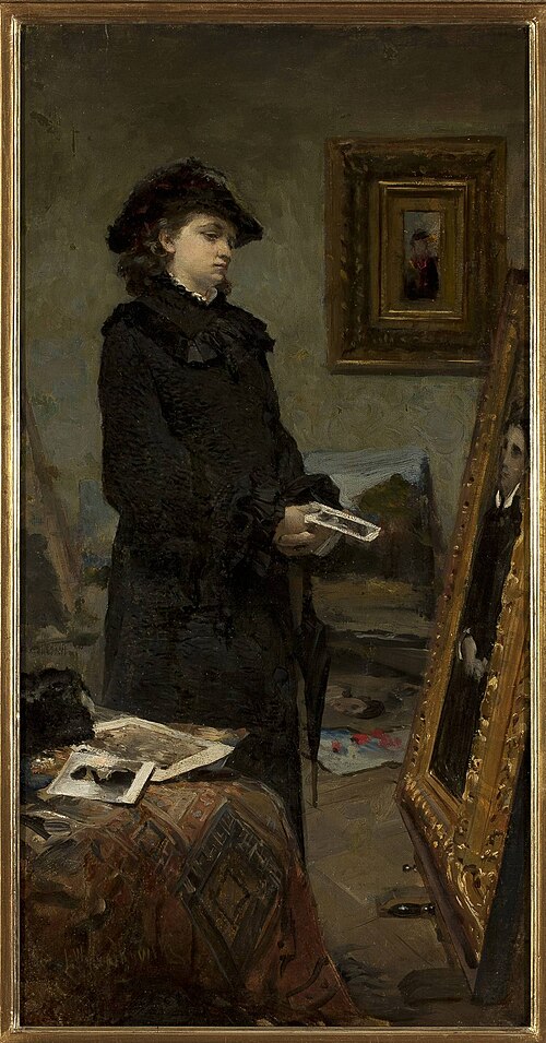In the painter's studio, 1883, Leon Wyczółkowski