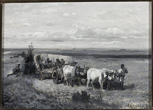 Hunting bustards, 1888, Leon Wyczółkowski