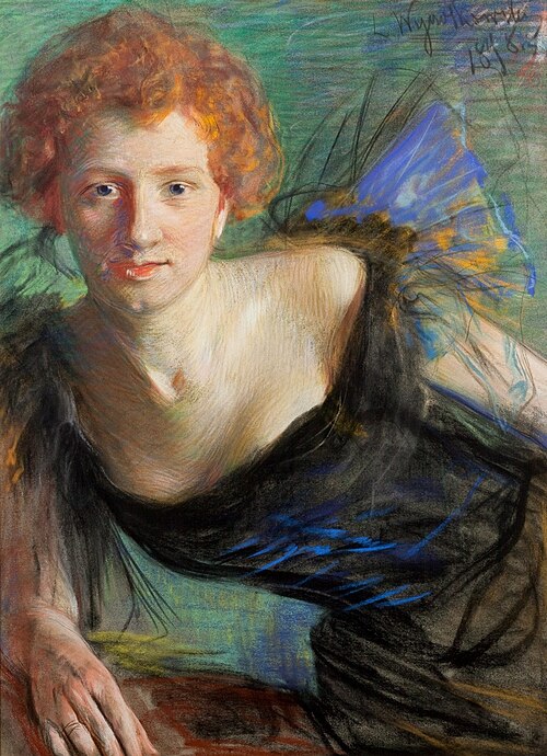Portrait d'Irena Solska, 1899, Leon Wyczółkowski