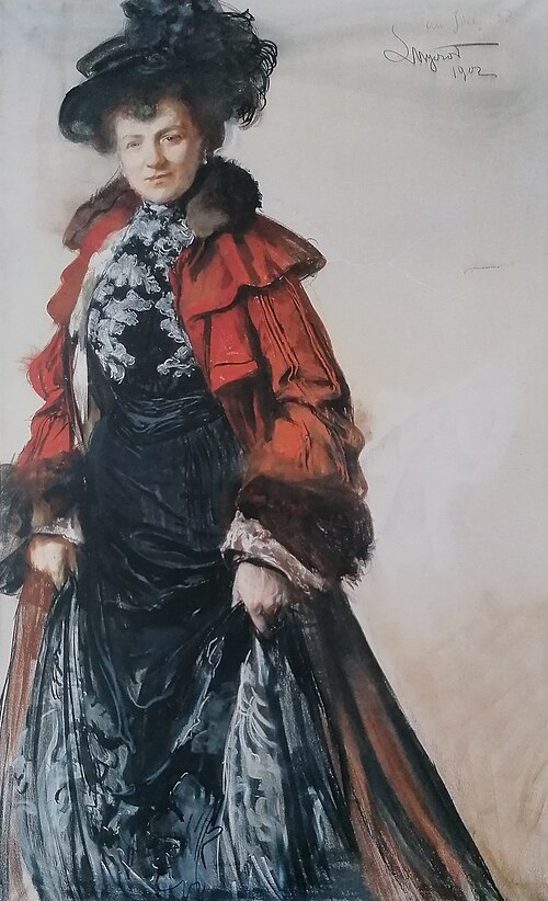 Portrait of actress Idalia Pawlikowska, 1902, Leon Wyczółkowski
