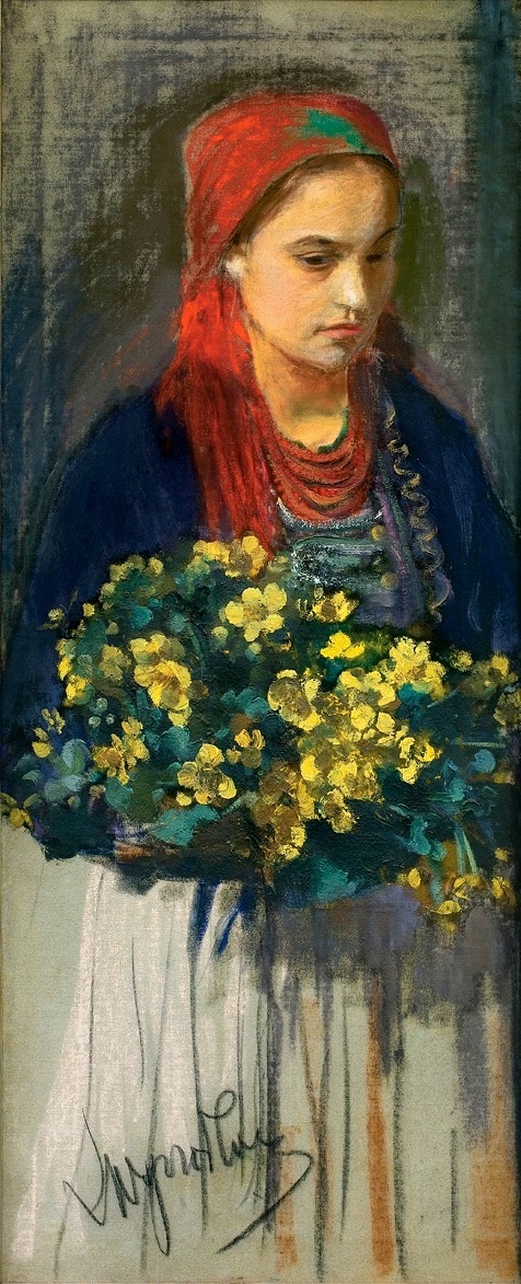 Dziewczyna z kaczeńcami, 1900, Leon Wyczółkowski
