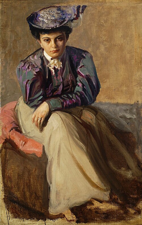 Portret Zofii Cybulskiej z Sokołowskich, 1903, Leon Wyczółkowski