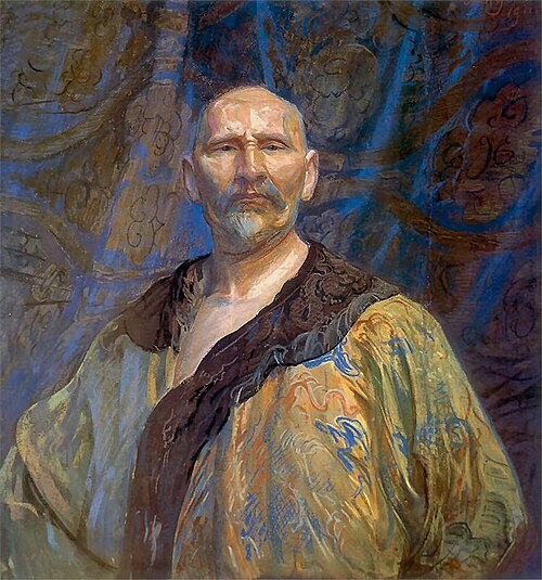 Autoportrait en robe chinoise., 1911, Leon Wyczółkowski